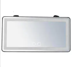 Touch Switch 3 Light Modes Adjustable Fasten On Car Rechargeable Car Visor Vanity Mirror