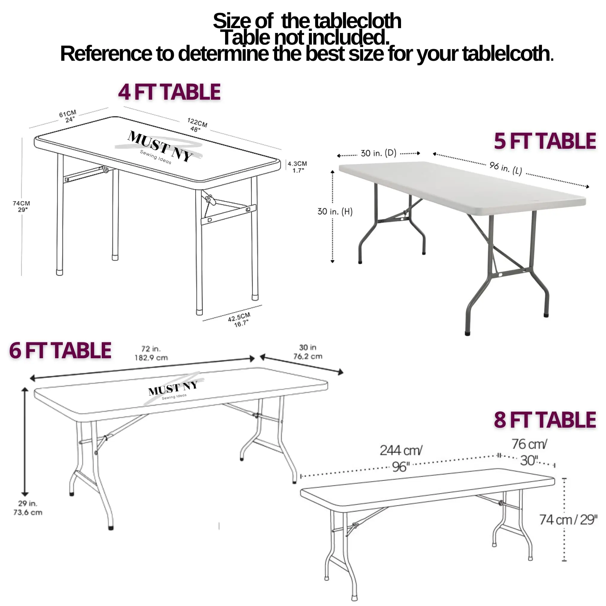 Custom design washable advertising Stretch Tablecloth 6 Feet Rectangle Spandex Table Cover for Business Events