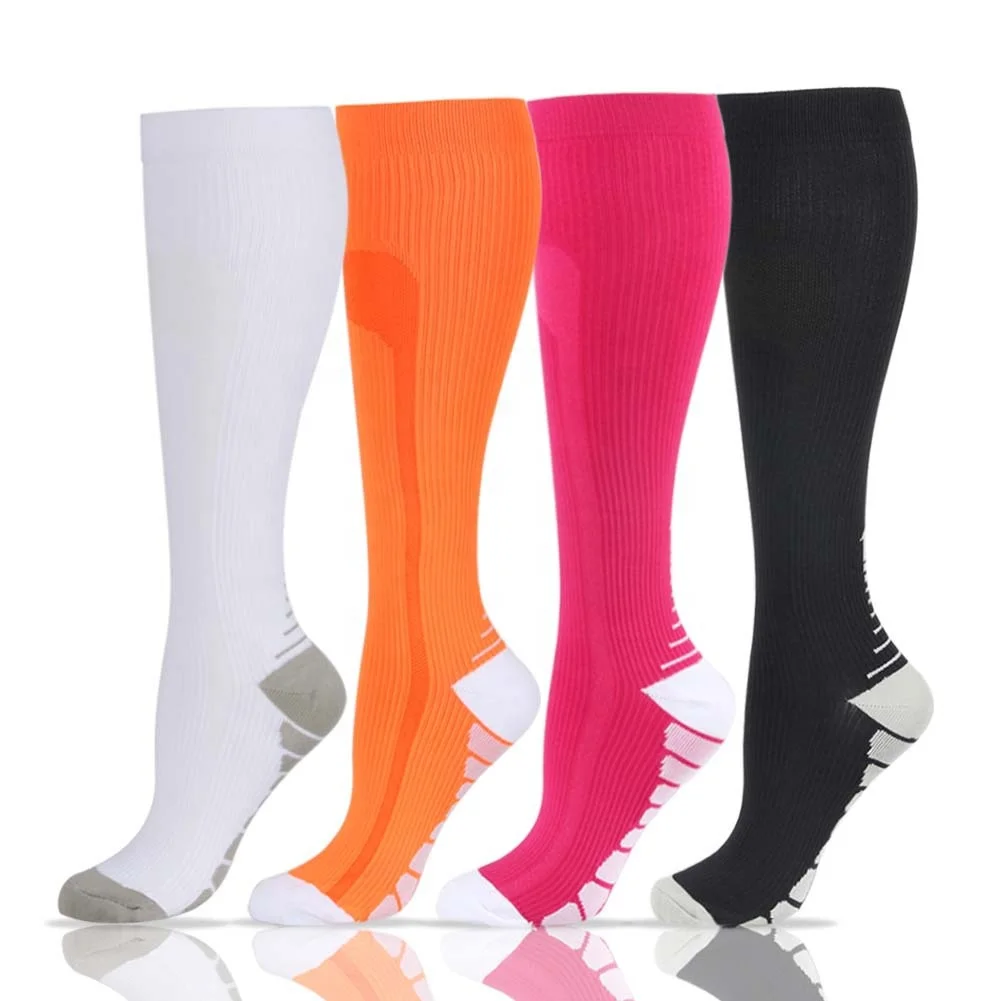 Graduated Medical custom Women Men Compression Socks 20-30mmhg Knee High Fun Stockings for Running Sports Athletic Nurse