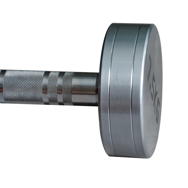 Gym Fitness Body Building Strength Training  Free Weights Steel Chrome Dumbbell