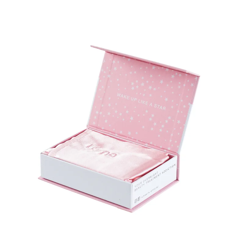 Custom embroidery logo 22 Momme 100% Mulberry Silk Pillowcase with box OEKO tex wholesale Pure Natural silk pillow case