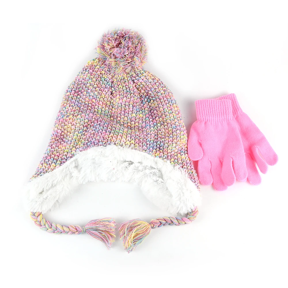 Factory Price Fashion Winter Thick Warm Cute Woolen Knitted Hat  For Women