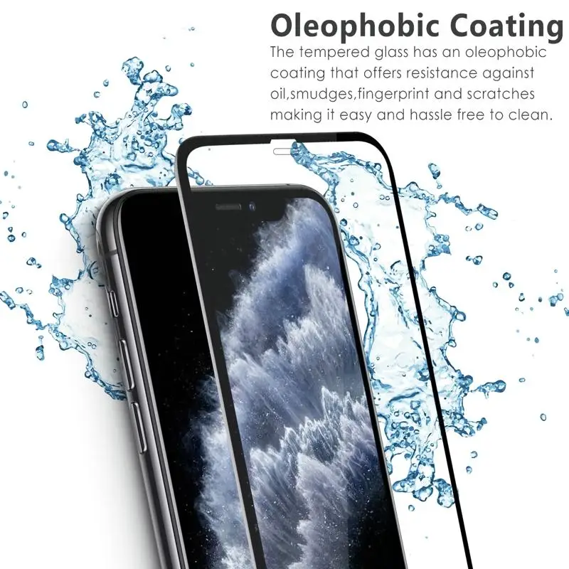  Для iPhone 6 7 8 X Xs 11 Pro Max Розничная упаковка 9D полная проклейка закаленное стекло Защита экрана для
