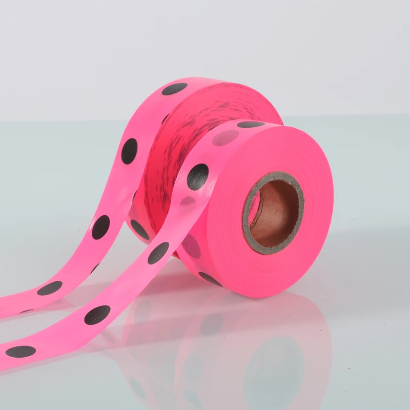 High quality Tree marking Polka-dot caution PVC Non-adhesive flagging tape