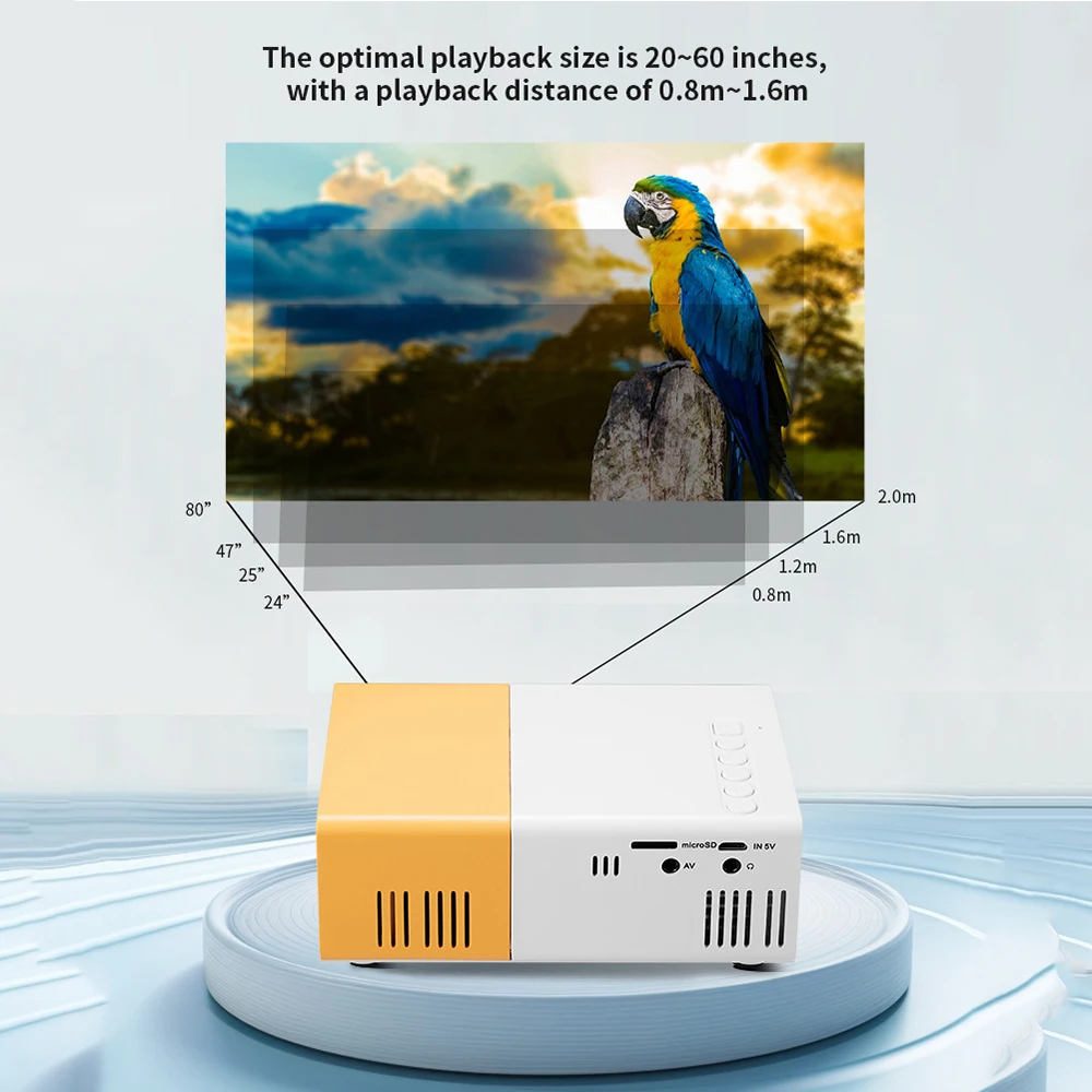 Mini Portable Projector For Home Kids mirroring version connect with phone support 1080p Lcd Small projector