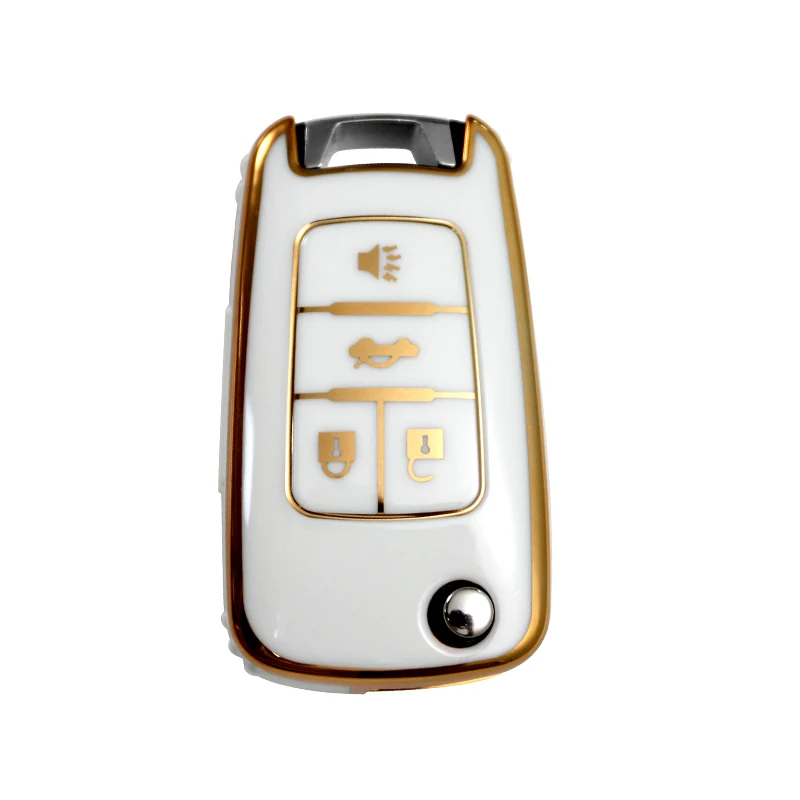 Personalized design car four button key cover for Chevrolet Malibu folding key