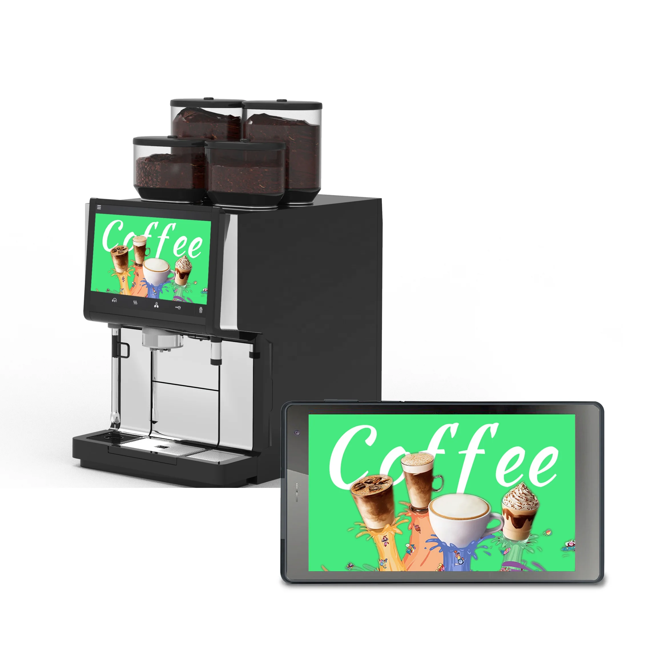 ODM Embedded Display in Self-Service Coffee Machine No Camera No Battery Anti-crash System Steam-resistant Android Tablet PC