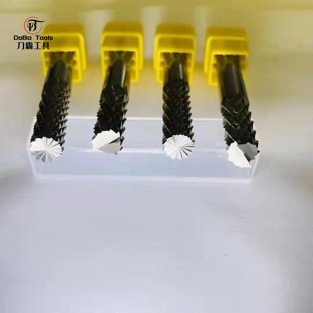Hot sale corn face end mill 4 flutes corn teeth carbide milling cutter maize milling cnc tools for fibre board