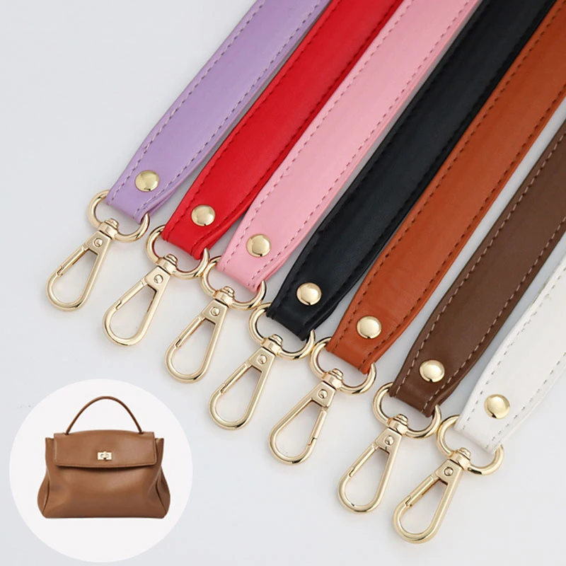 28cm Replacement Short Belts For Bags,Solid Color Shoulder Strap PU Leather Bag Handle Handbags purse Straps