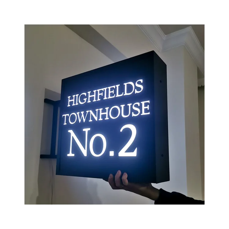 Custom Lighting Sign Hollow Out lightbox Company Custom Sign  Double Sided Led Acrylic Light Box