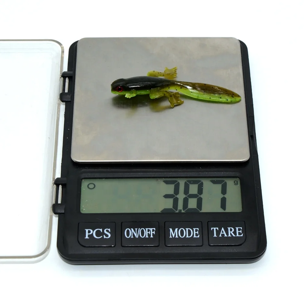 TAKEDO SP06 Frog Tadpole Soft Bait  8Cm 3.8G 3D Eyes Salamander Bait Two-Tone Simulation Plastic Bait