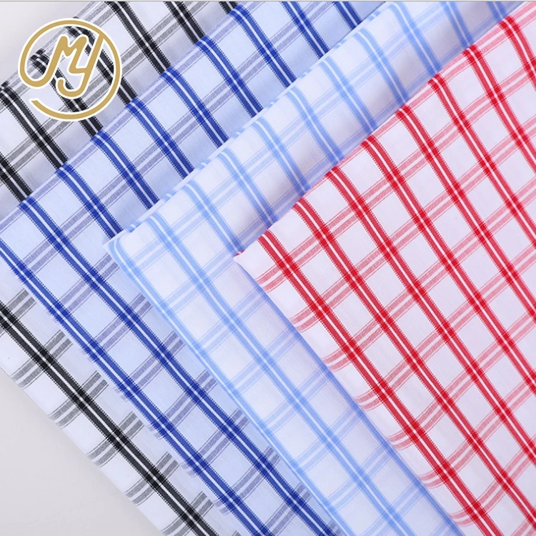 
New style comfortable cotton nylon spandex stretch plaid formal shirt fabric for garment 
