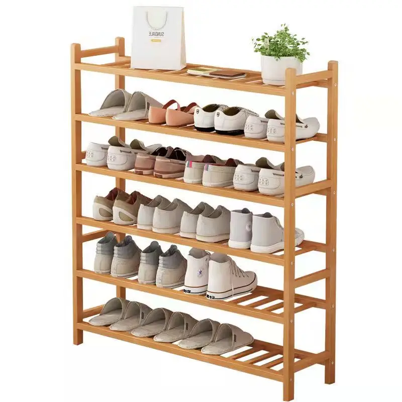 Деревянные полки для обуви, экономия места, органайзер для обуви, 6 уровней, бамбук, современная мебель для гостиной на заказ (1600370043821)