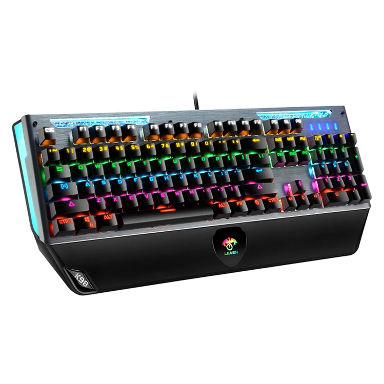 K98C Good Quality Cyan Switch Mechanical Gaming Keyboard Fashion Rgb Backlit Keyboard Best Selling Typewriter Keyboard
