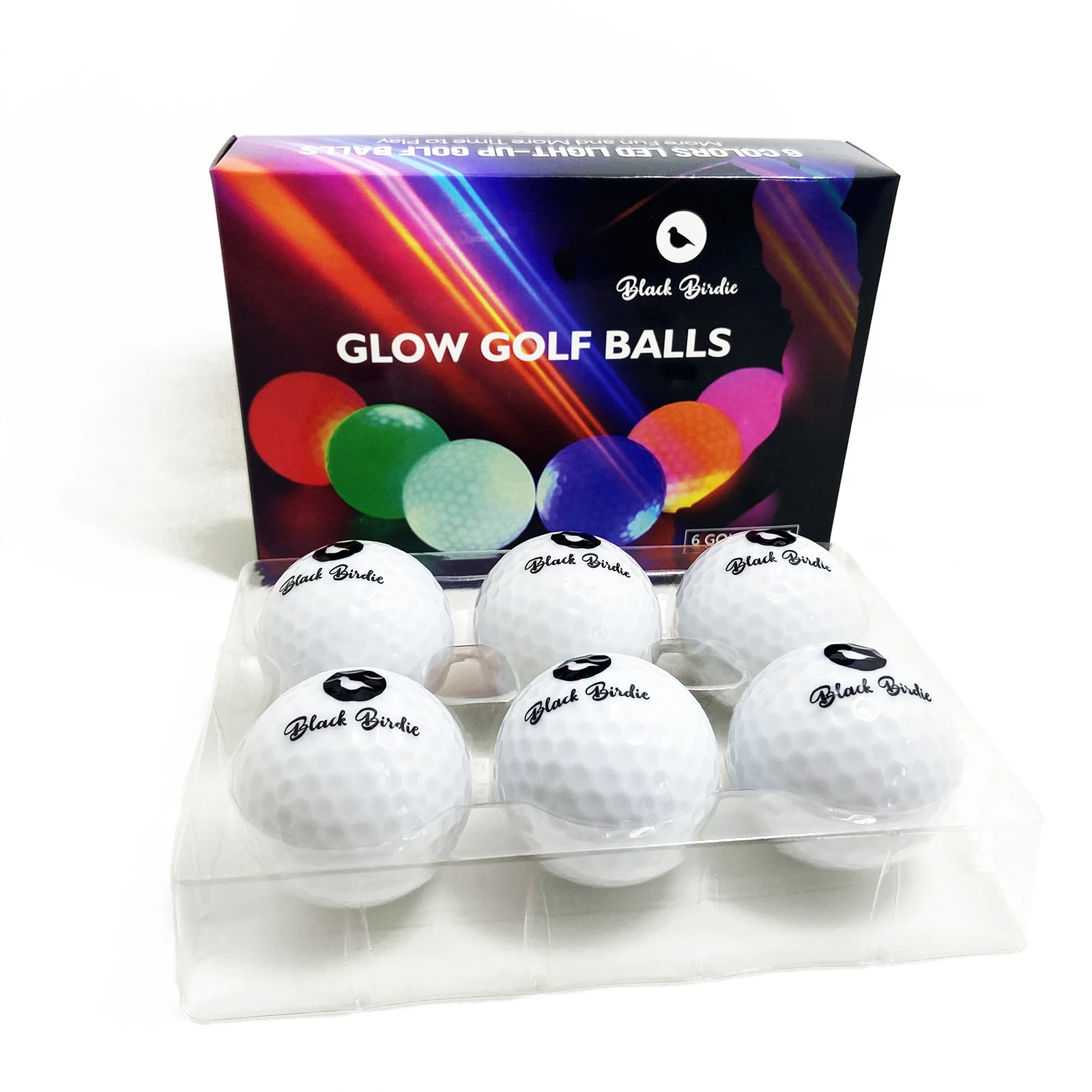2021 High Quality Custom Led Glow golf ball In The Dark Glowing gift ball