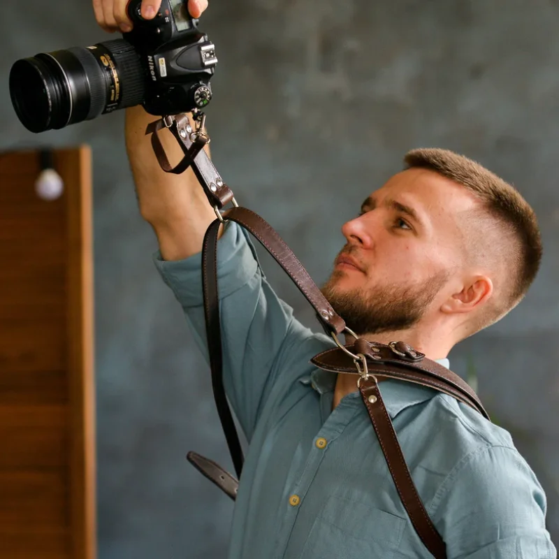 PU Leather Camera Belt Strap Shoulder Camera Strap Rope Single Camera Harness