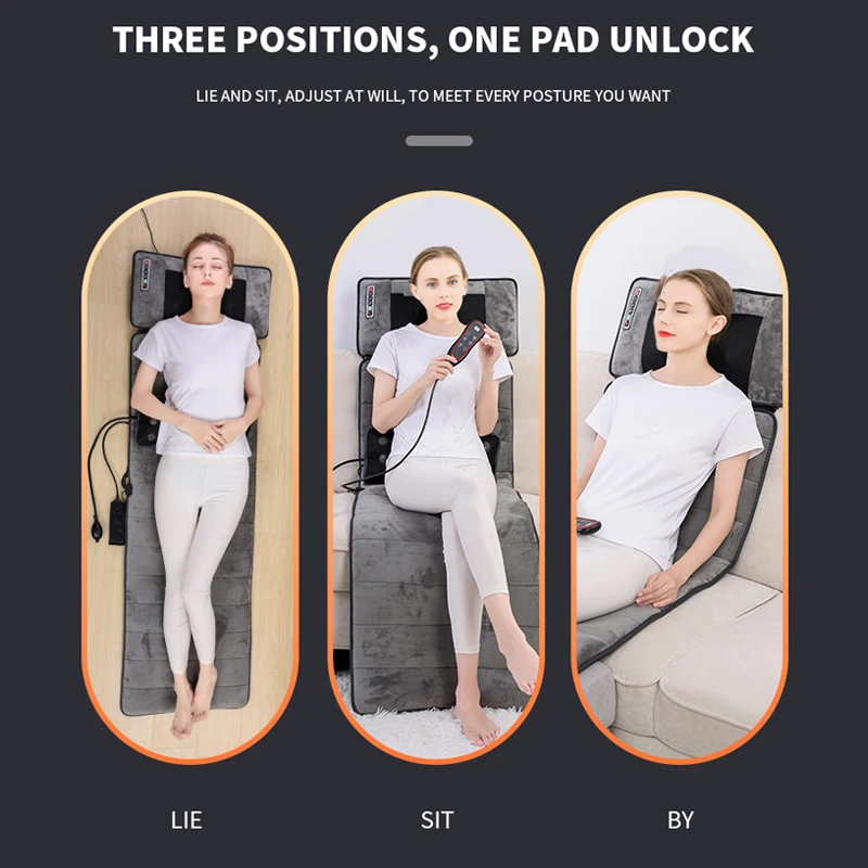 Electric Multifunctional Full Body Massager Mattress With Heated Neck Back Lumdar Massage Inflatable