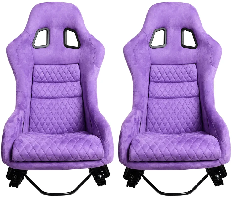 JIABEIR 1022BB Sim Racing Colorful gradient Style Fiberglass  PURPLE Fabric Bucket Sport Seats Racing Seat Universal Racing Seat