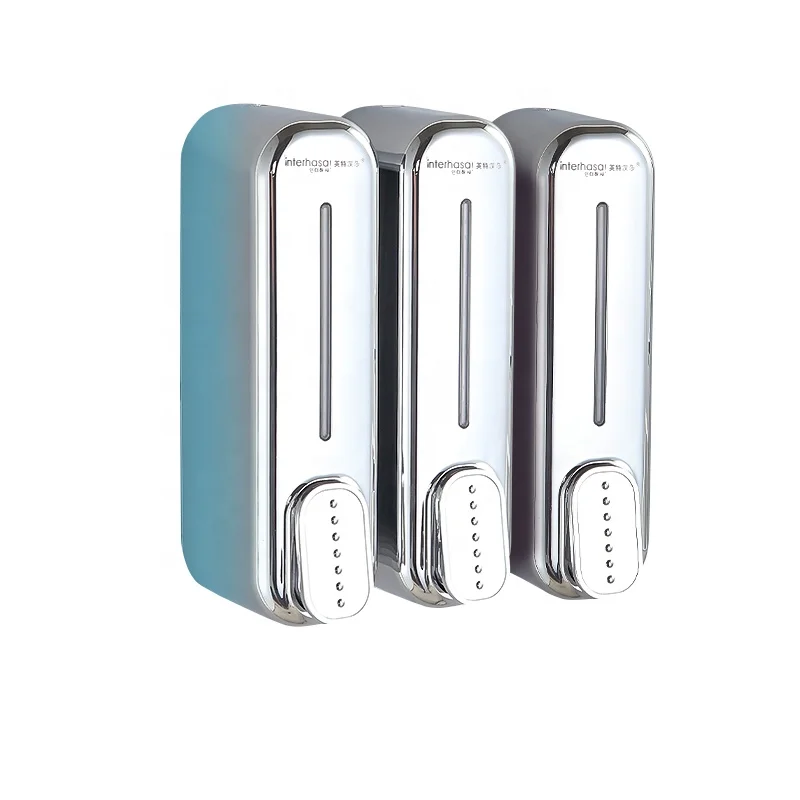 Ванная комната настенный тройной 3x350 мл Кондиционер для волос шампунь мытья рук Пластиковый черный 3 гель душа ручной дозатор мыла черного цвета