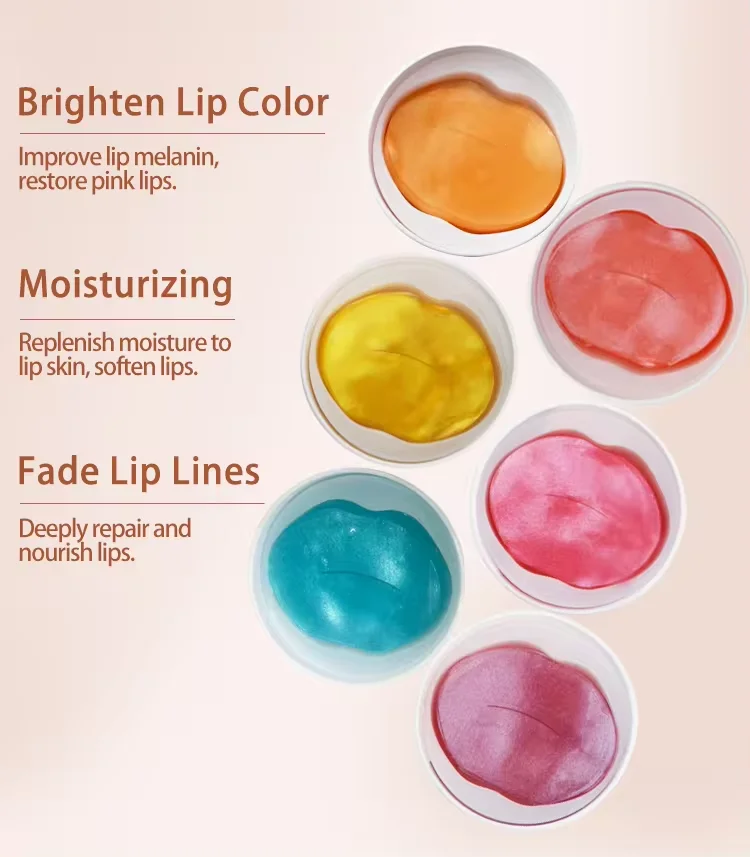 Wholesale Hydrogel  Sleeping Lip Patches Long Lasting  Moisturizing Lip Mask for Lip Care