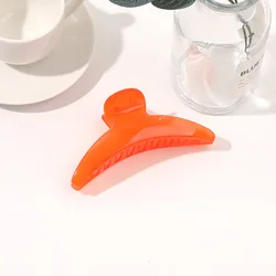 Amazon hot sale 11cm crescent shaped hairpin shark clip headdress Candy colored jelly grips for women