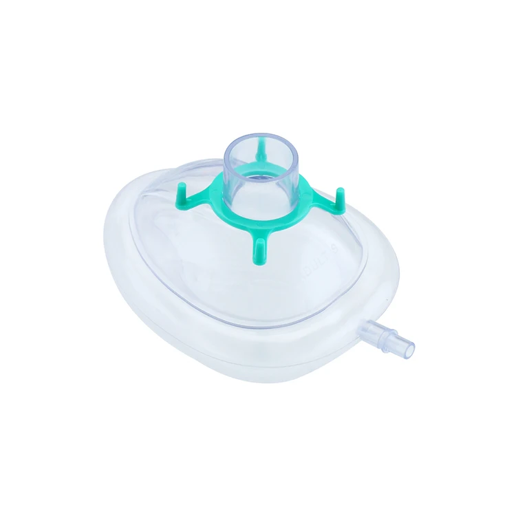 Gas Valve Up Disposable High Quality PVC And Silicone Rotational Inflatable Anesthesia Face Facial Oxygen Breathing Mask