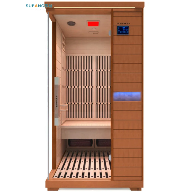 Канадская импортная красная Снежная сосна домашняя Паровая комнатная Сауна для одного человека с сухим потоком инфракрасного излучения