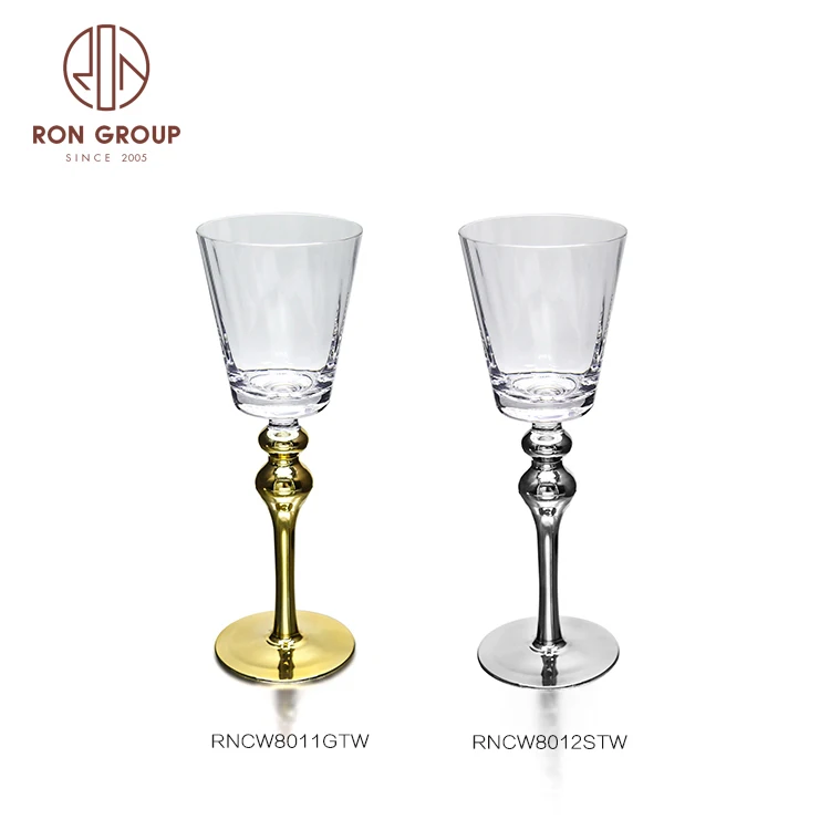 creative unique colored long stem cup drinkware glass red wine glasses