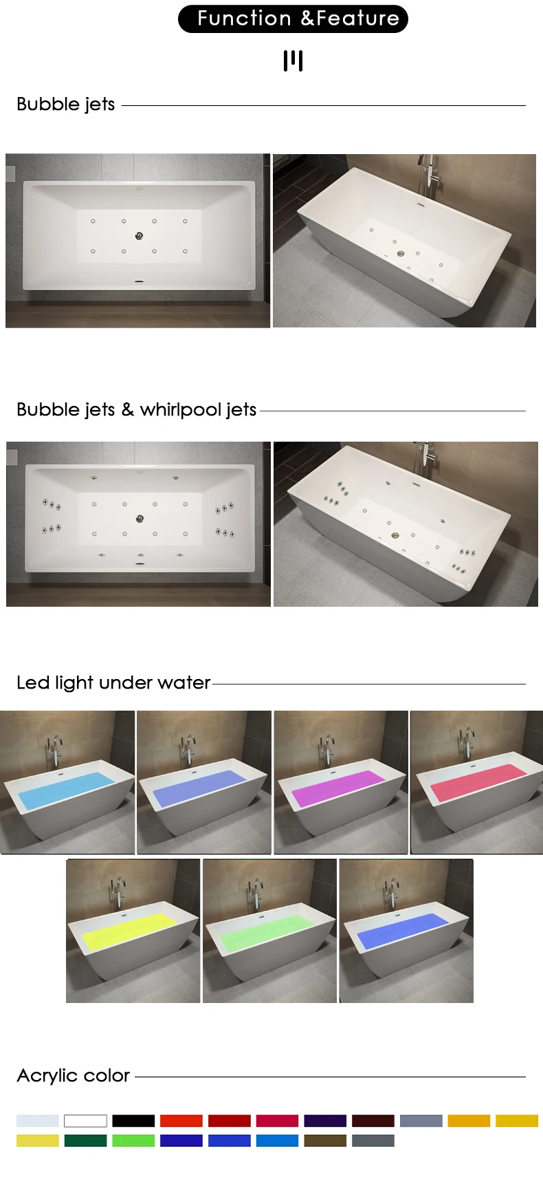 Medical bathtubs, recover ice bathtub, acrylic cold plunge ice bathtub