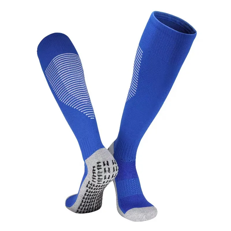Football socks that absorb moisture and prevent slipping over the knee thick socks and adhesive socks