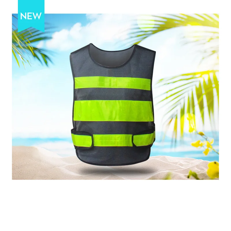 outdoor eco friendly yellow orange high visibility work police security reflective safety Press vest