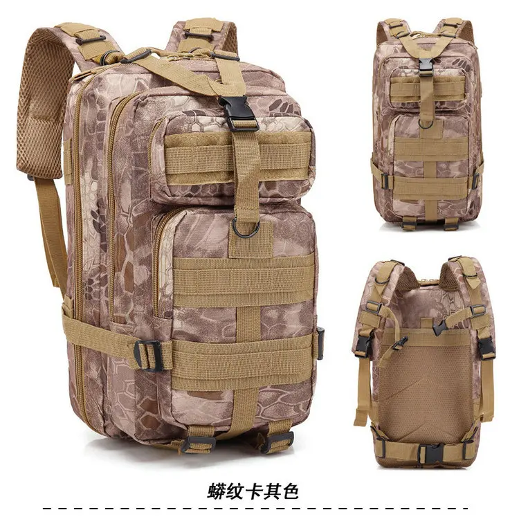 Camouflage Camo Green Leisure Designer Tactical Hiking Bag Mountain Hunt Camp Pack Outdoor Travel Sport Backpack for Men Women