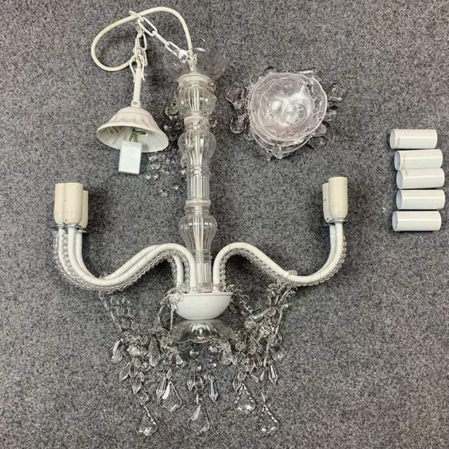 Современные хрустальные акриловые металлические люстры для лобби гостиной с сертификатом ROHS CE подвесной белый домашний потолочный светильник