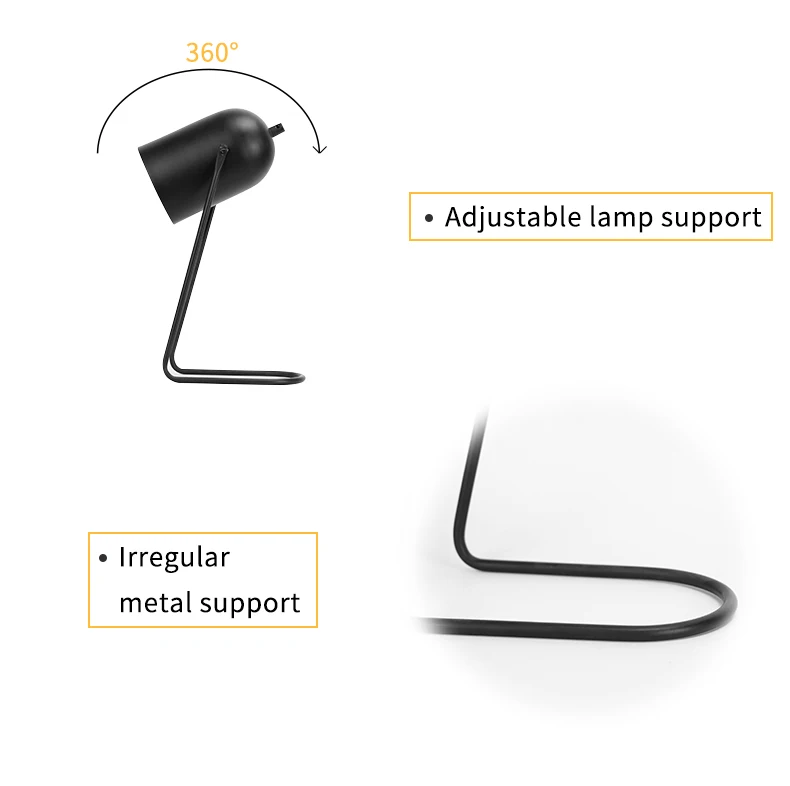 SML Traditional Iron Adjustable E14 15W Metal Painted Lamparas Desk Table Lamp