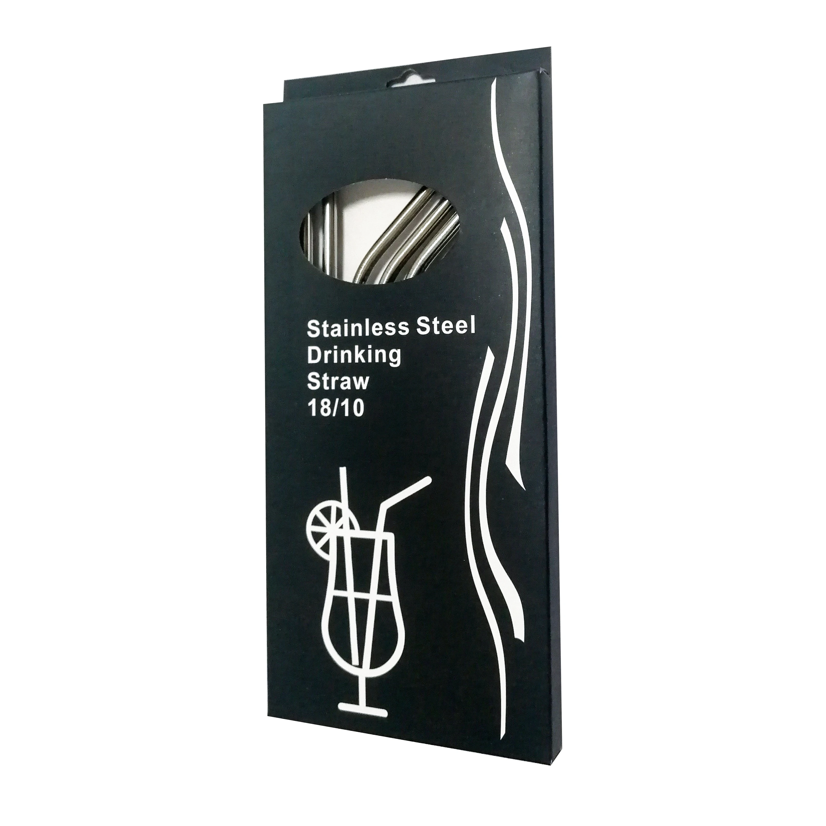 
18/10 Stainless Steel Drinking Straw Set With Brush Metal straw set for Home Party Barware Bar Accessories 