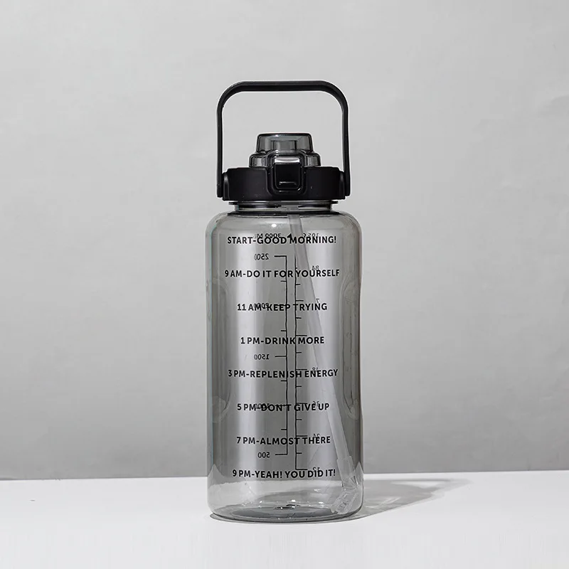 Amazon Top Selling Customized Large Capacity 2000 ML Plastic Water Bottles Sports Drinking Bottle with Straw