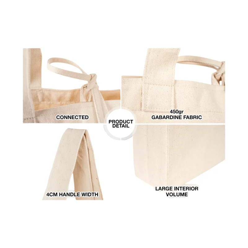 Large Canvas Tote Bag With Logo Printing For Shopping Bag  Cotton Fabric Shoulder Canvas Handbags