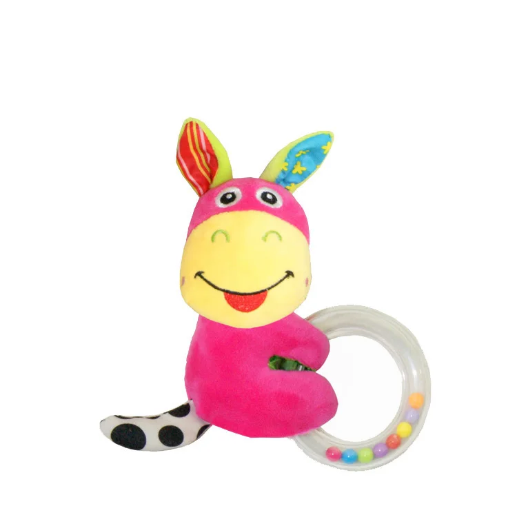 Baby rattle toys cartoon animal sheep hand bell rattle toys hot selling