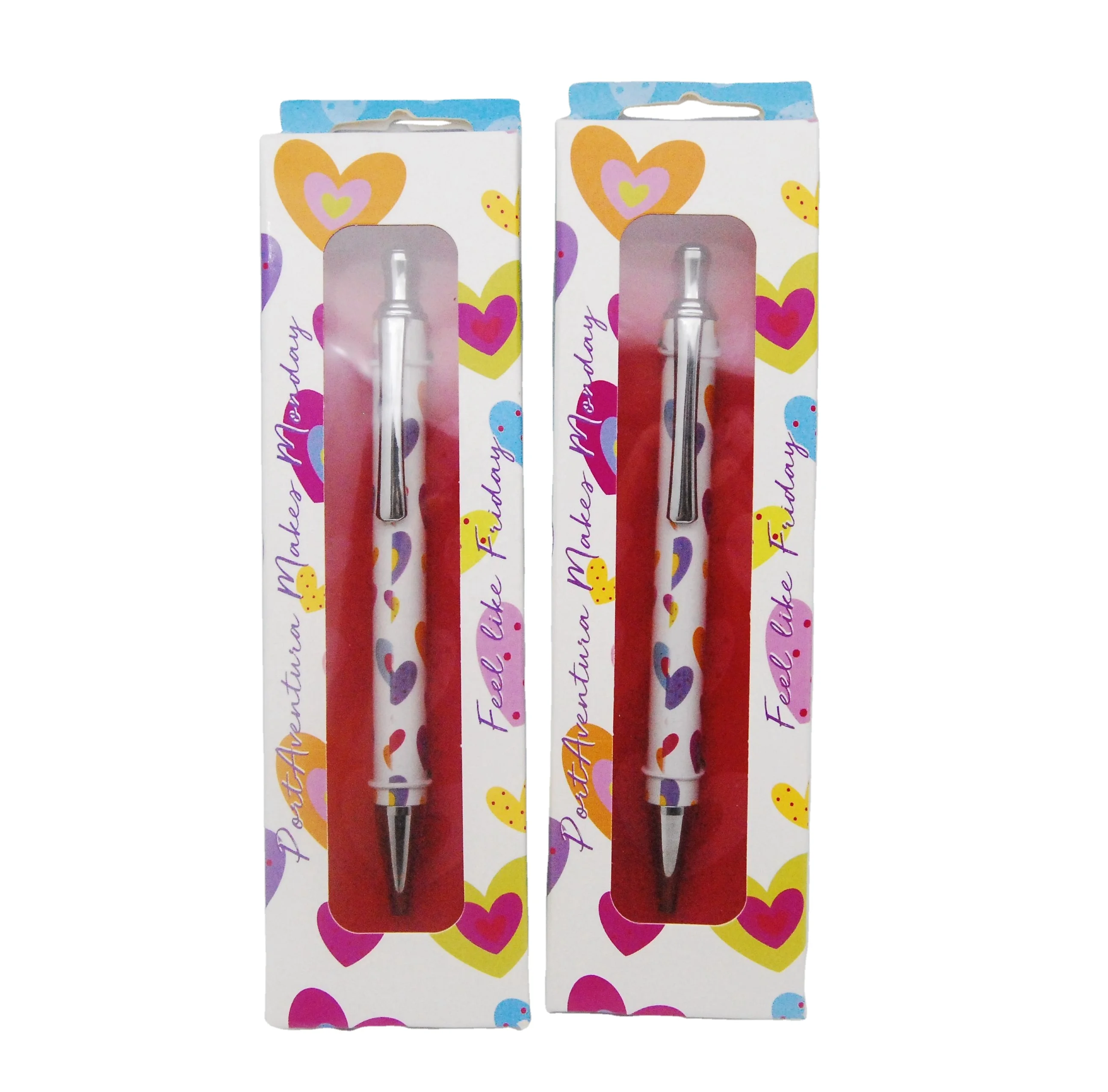 Promotional Stationery Stylus Hot Selling Custom logo full color print Metal Gift Pen Set with Box
