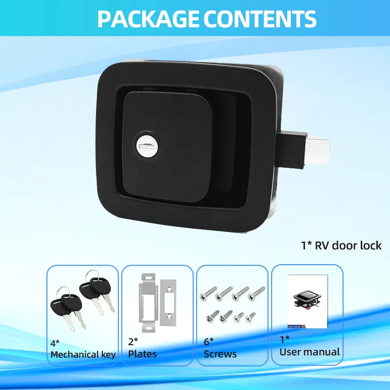 Замок Thcoo для дома на колесах, трейлер для путешествий, грузовик, фургон, домов на колесах, американский стиль, мотор для домов на колесах, компактный внешний замок для домов на колесах