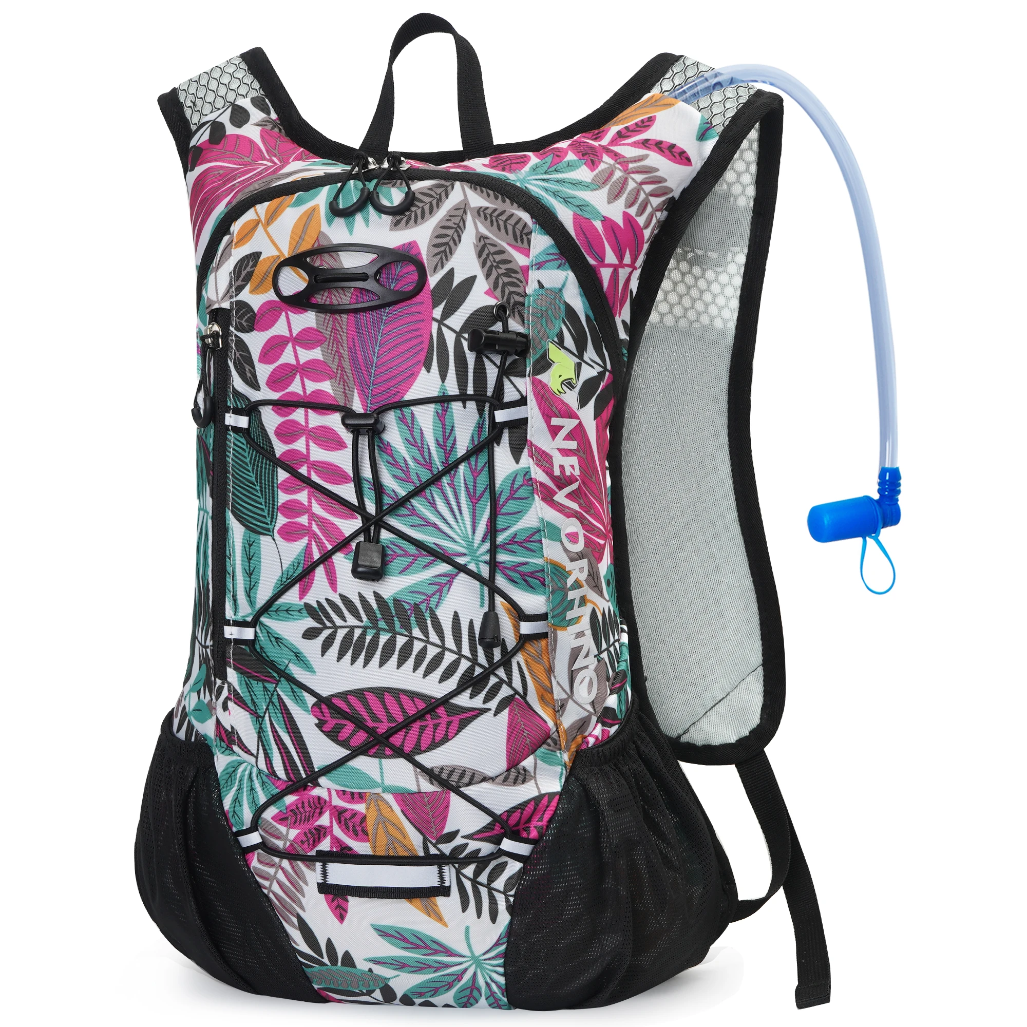 Hot selling high quality running backpack with 2 liter water bag for cycling hiking carnival men women