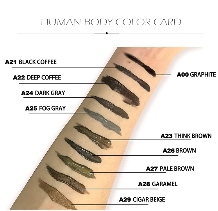 Top Ink Organic Best Pigment Eyebrow Microblading Pigments PMU Tattoo Ink