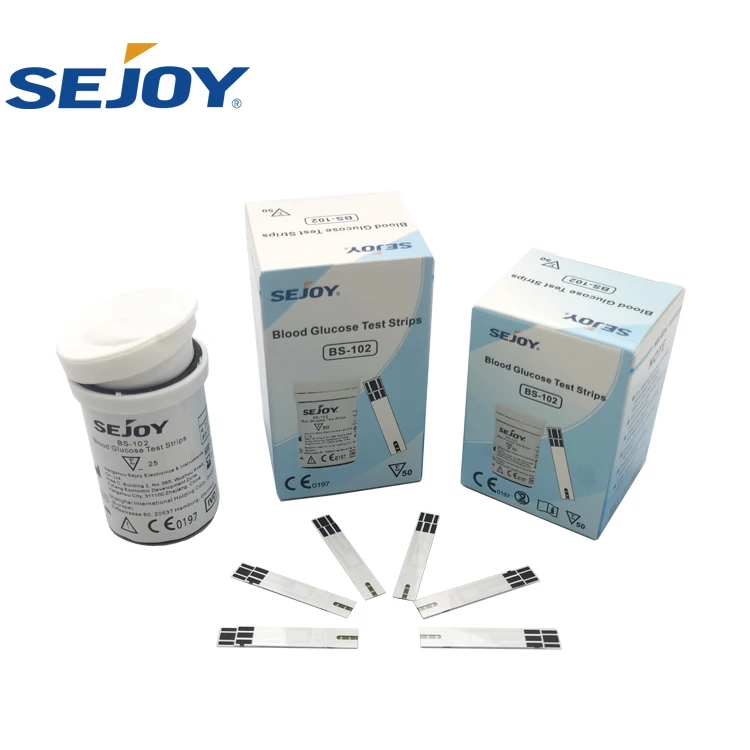 Sejoy sugar test strips code free blood glucose test strips glucometer strips