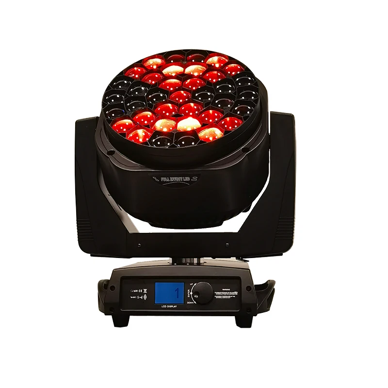 Bee Eyes 37x40W DMX 37*40W RGBW 4in1 Zoom LED Wash Moving Head Light For Disco Bar Nightclub