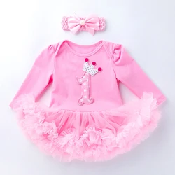 New style 2 years old princess dress for baby girls