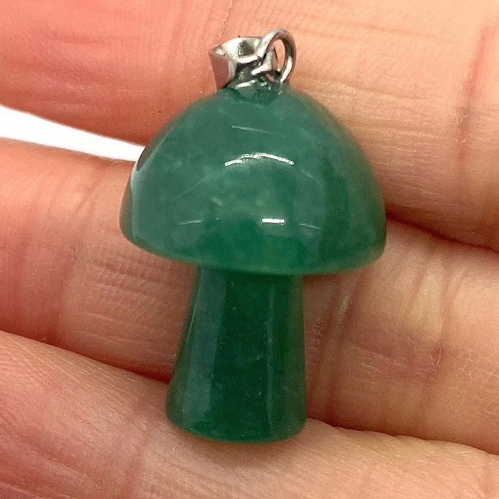 Healing Reiki Crystal Wire Wrapped Rose Quartz Mushroom Pendant Natural Gem Stone Mushroom Charm For Women Mens Necklace Jewelry