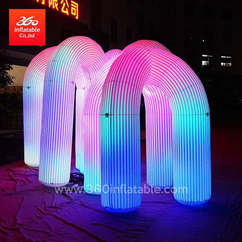 Good price outdoor wedding party decoration blow up archway  inflables advertising inflatable RGB led lighted arches