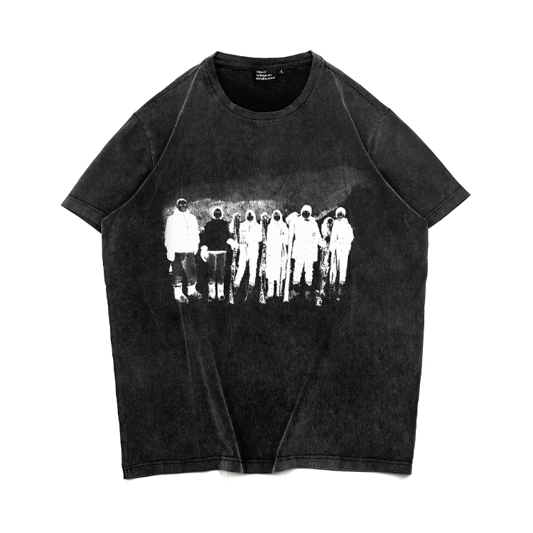 custom vintage heavy cotton acid wash retro color heavy weight t shirts