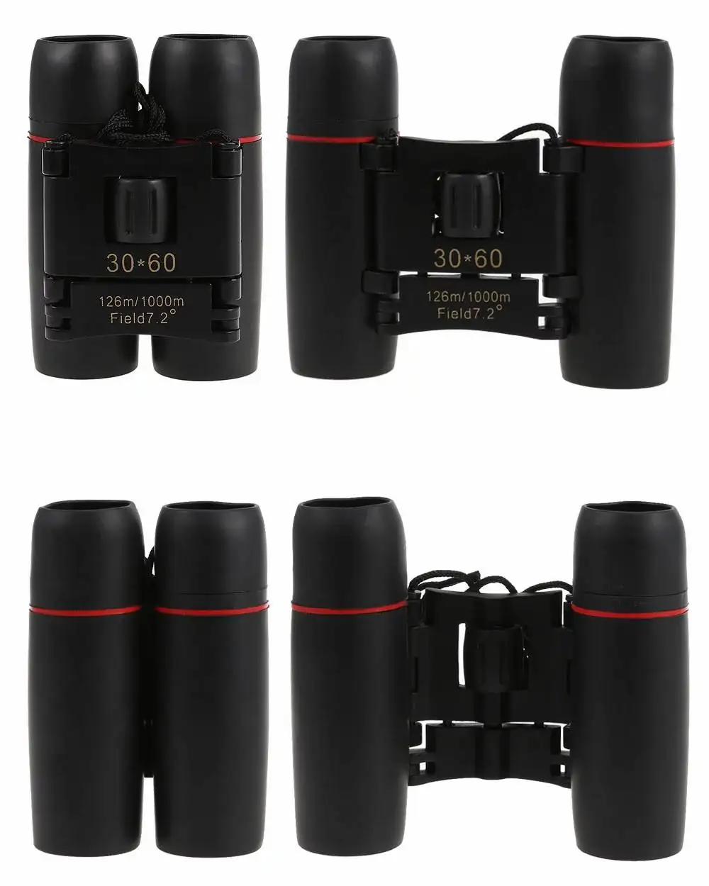 Wholesale Pocket Kids Binoculars 30X60 Angle Portable Low Light Outdoor Night Vision Binoculars