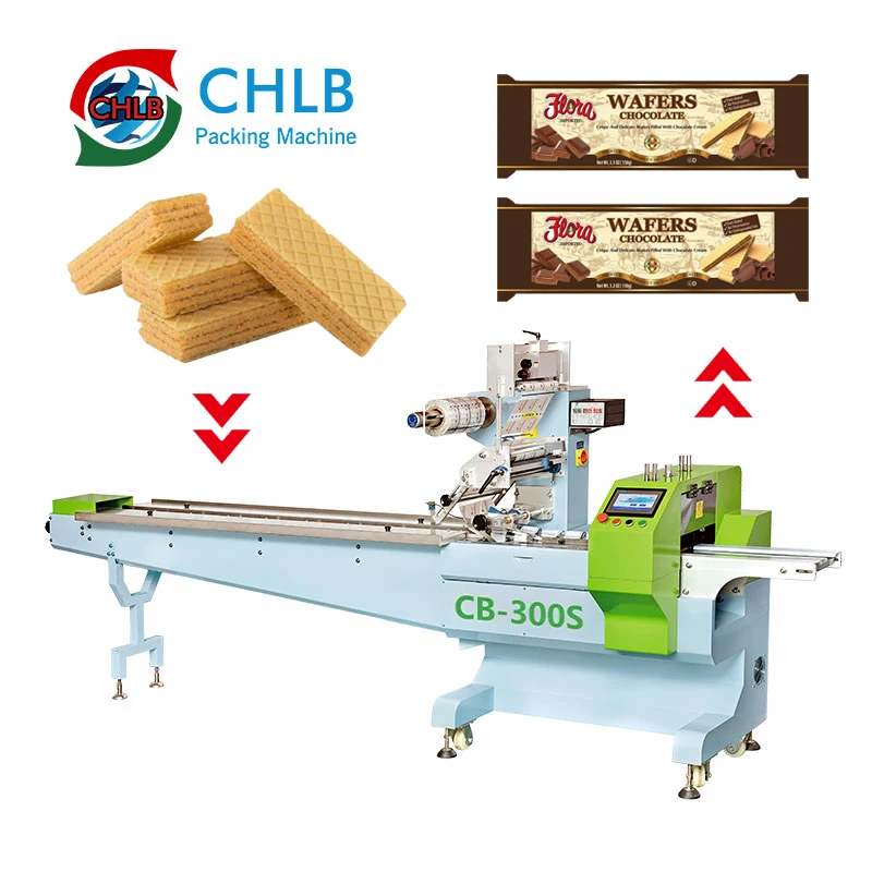 Horizontal wafer biscuits packaging machine food packing machine bread packing machine